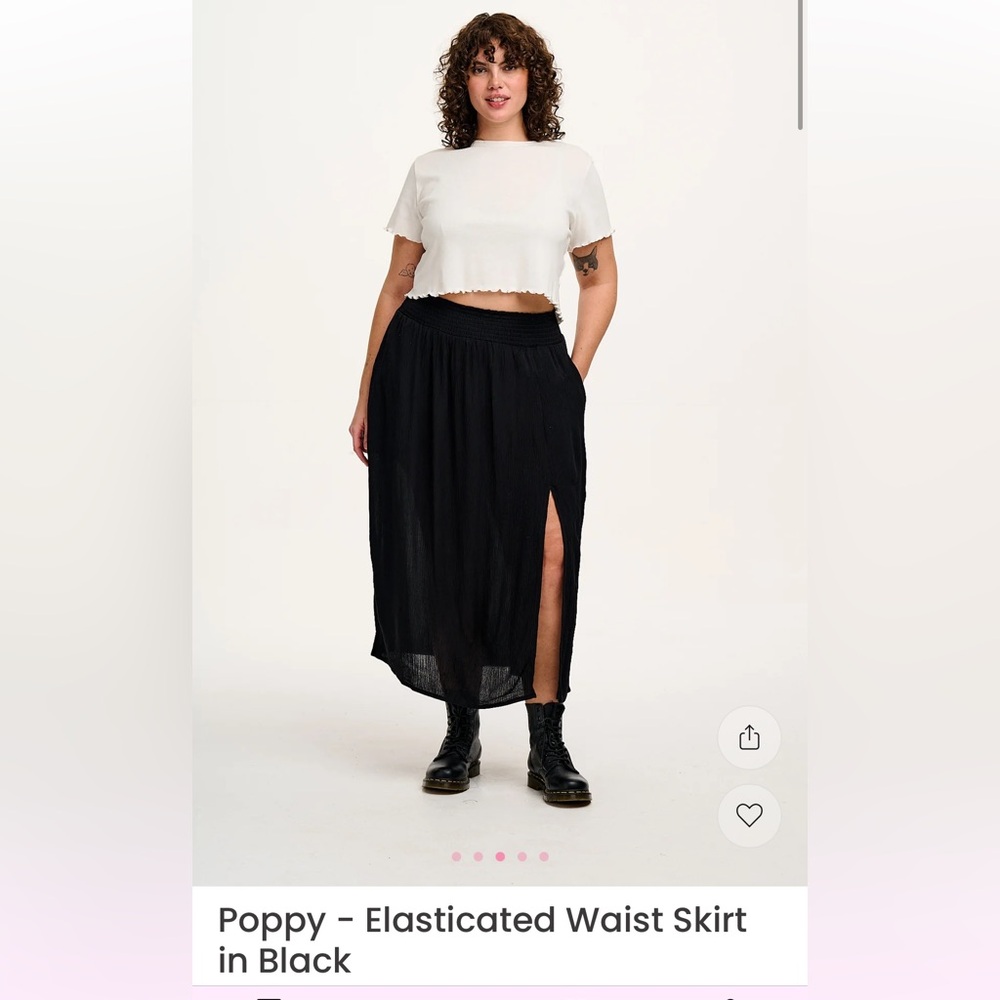 Lucy & Yak XL black stretch skirt